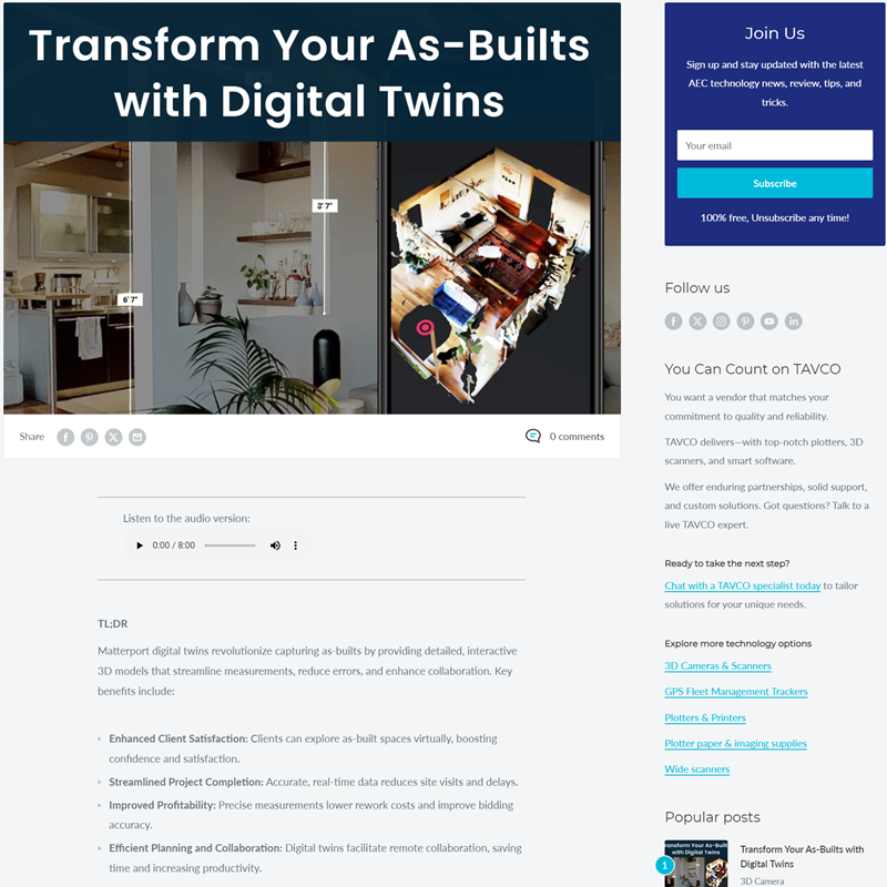 Blog Article Creation with Audio Version
